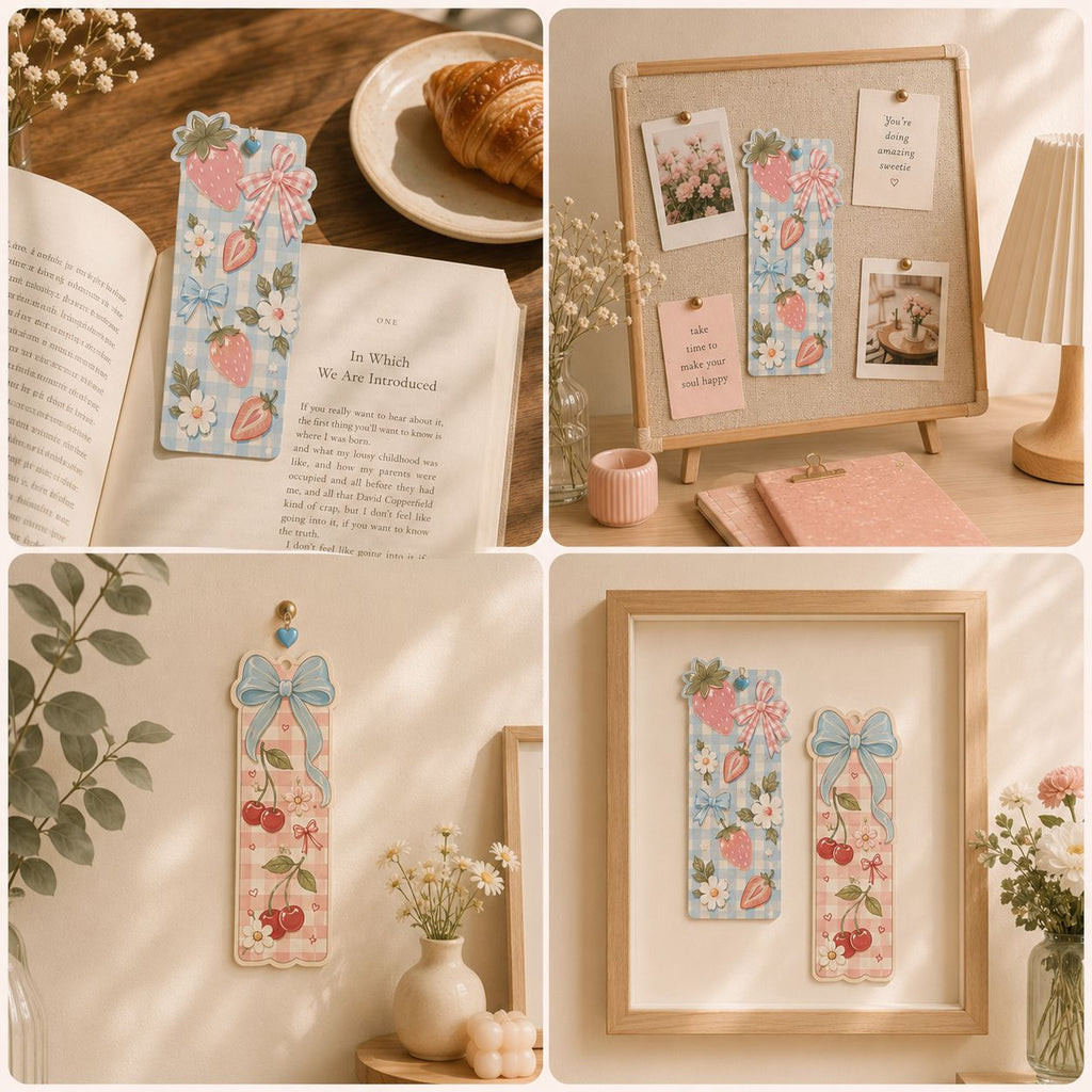 Cherry girl summer-  SIP & PAINT DIY bookmark kit