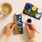Starry night -"SIP & PAINT"- D.I.Y Bookmark kit