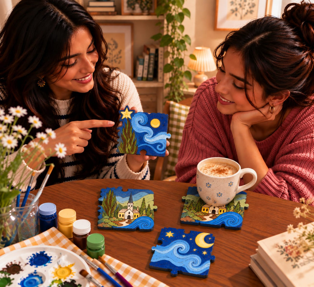 Starry Night DIY Puzzle Coaster Kit