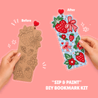 Cherry girl summer-  "SIP & PAINT" DIY Bookmark Kit