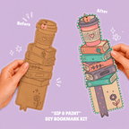 Reading girl era- "SIP & PAINT"- DIY bookmark kit