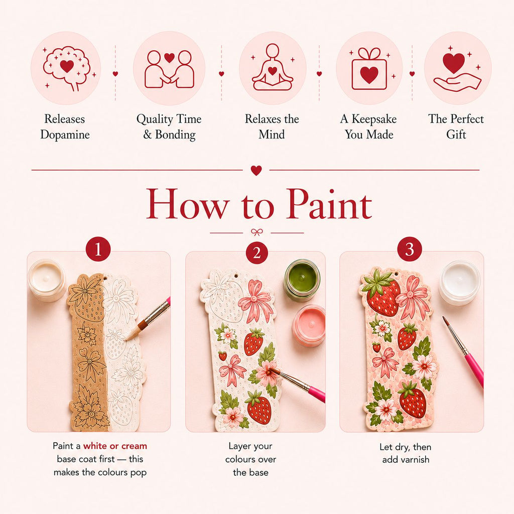 Cherry girl summer-  SIP & PAINT DIY bookmark kit