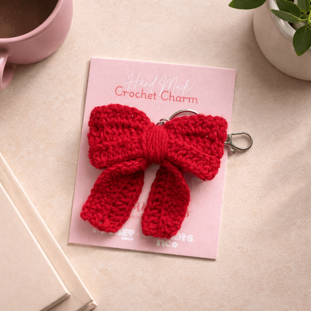 Crochet Bow Charm/ Keychain
