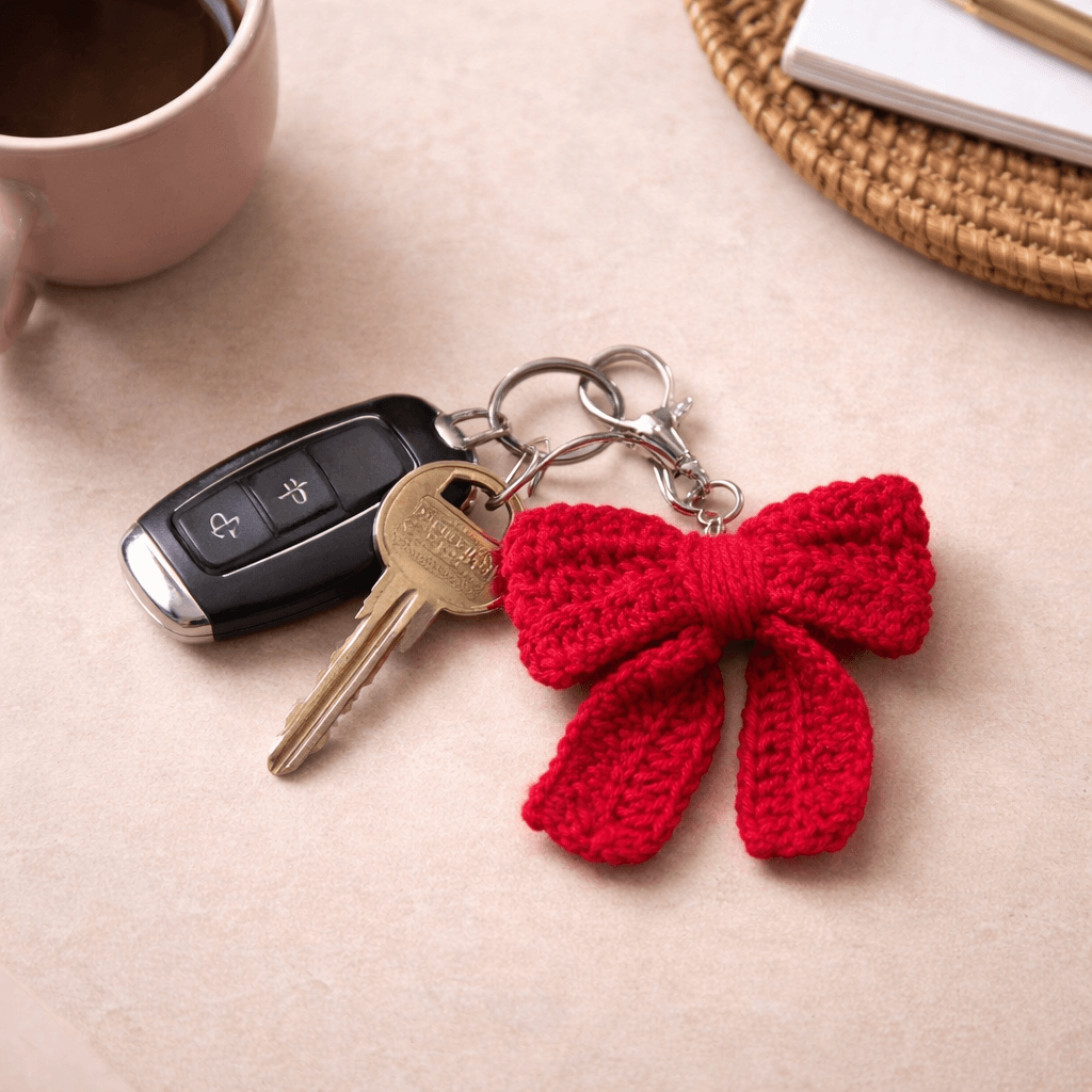 Crochet Bow Charm/ Keychain