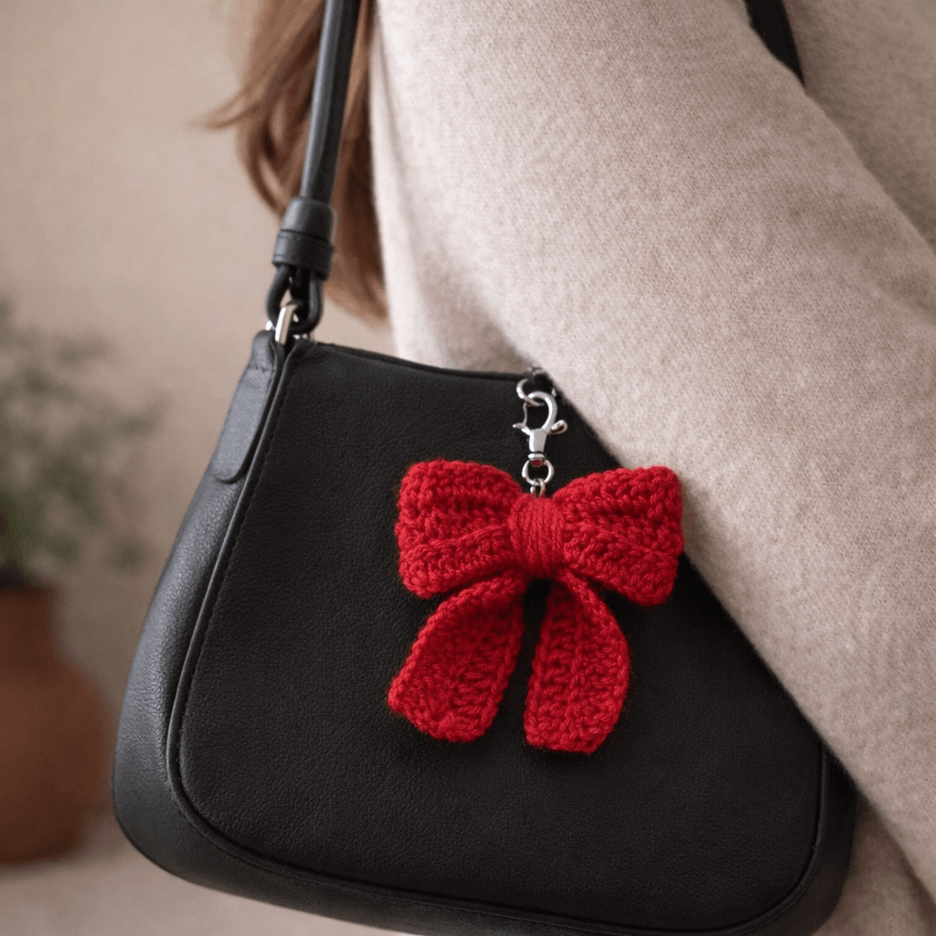 Crochet Bow Charm/ Keychain