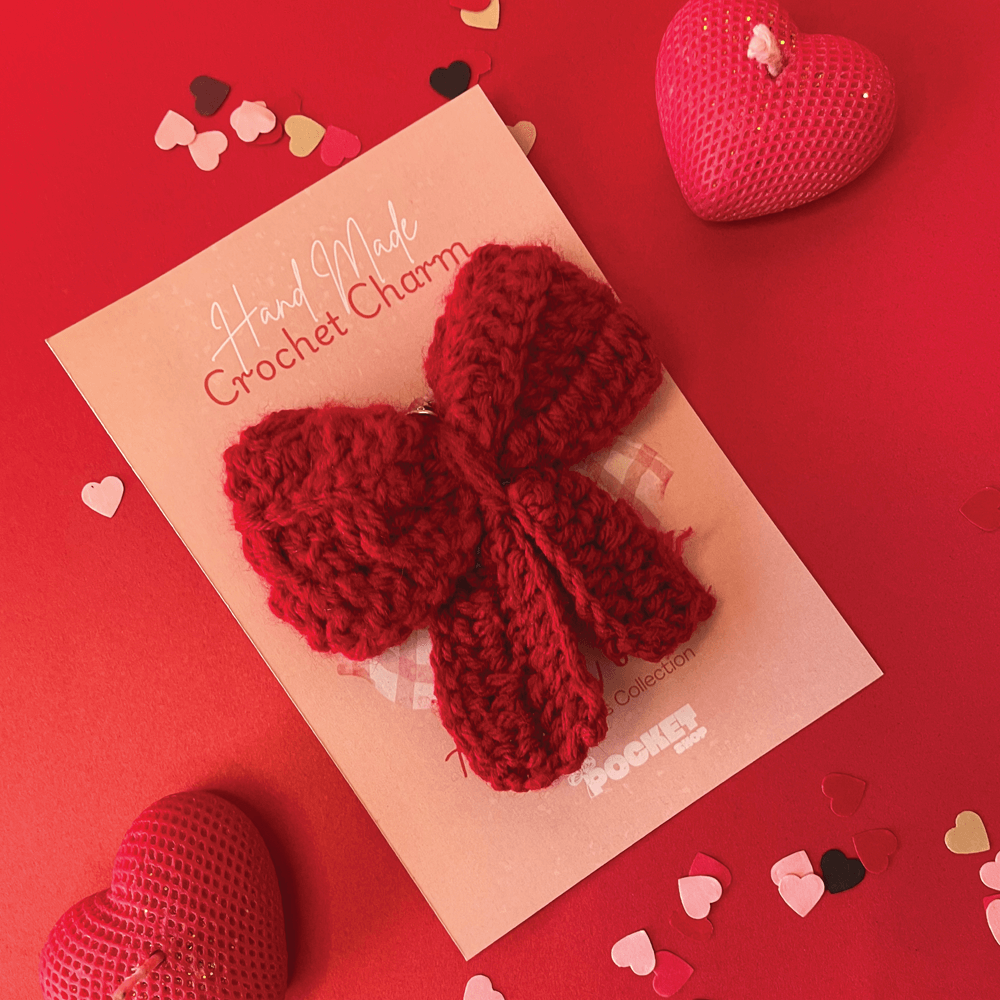 Crochet Bow Charm/ Keychain