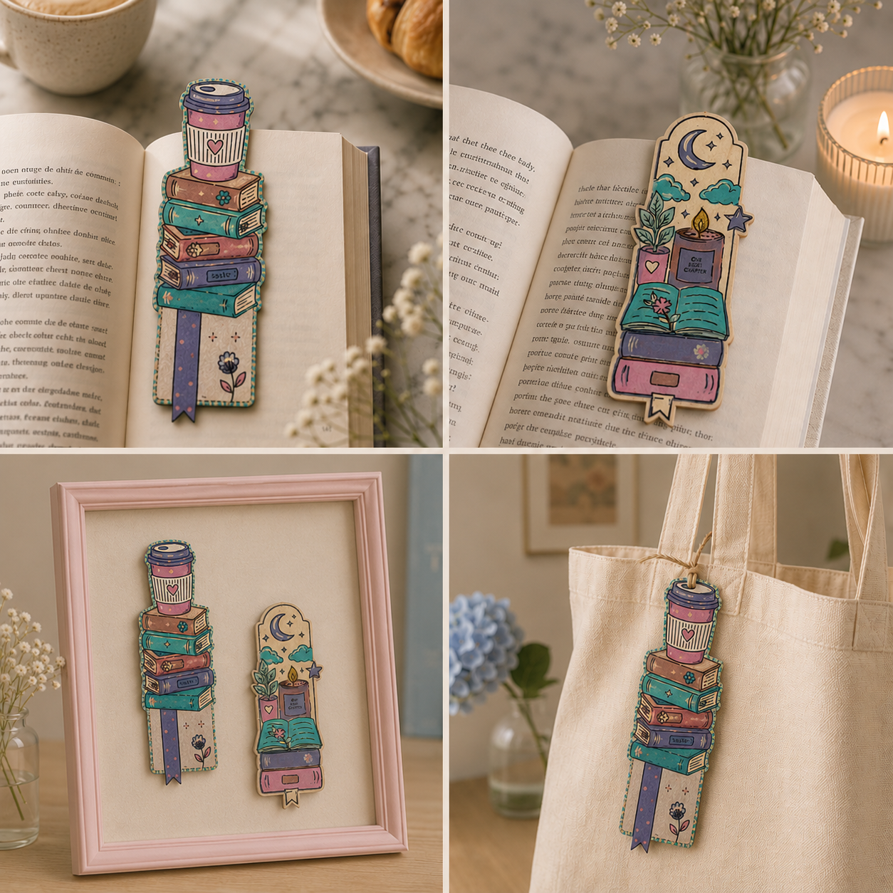 Reading girl era- "SIP & PAINT"- DIY bookmark kit