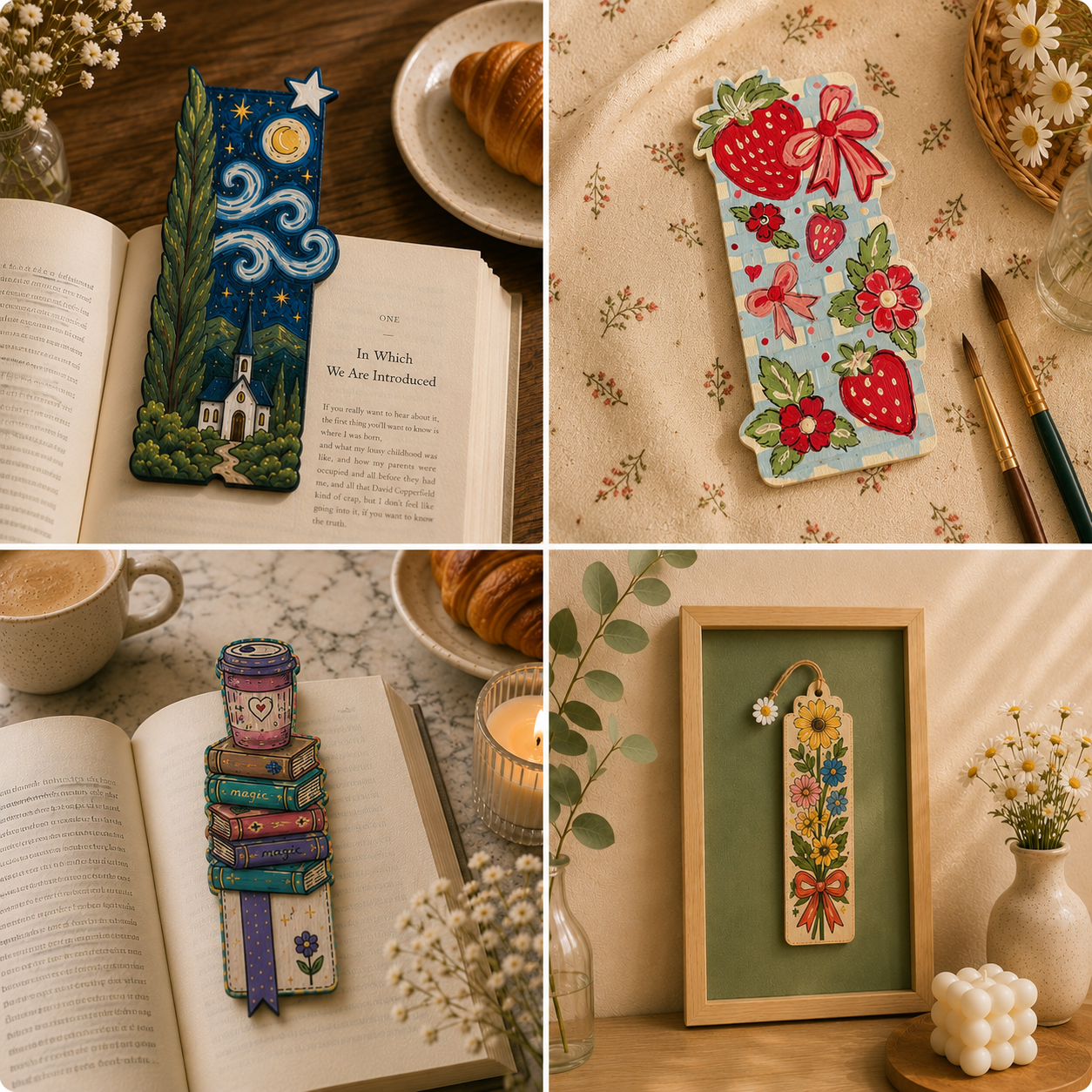 DIY Wooden Bookmark – Pre-Engraved Illustration