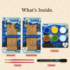 Starry night -"SIP & PAINT"- D.I.Y Bookmark kit
