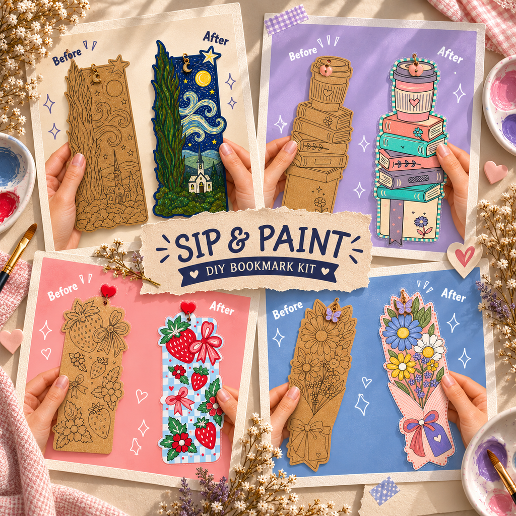 DIY Wooden Bookmark – Pre-Engraved Illustration