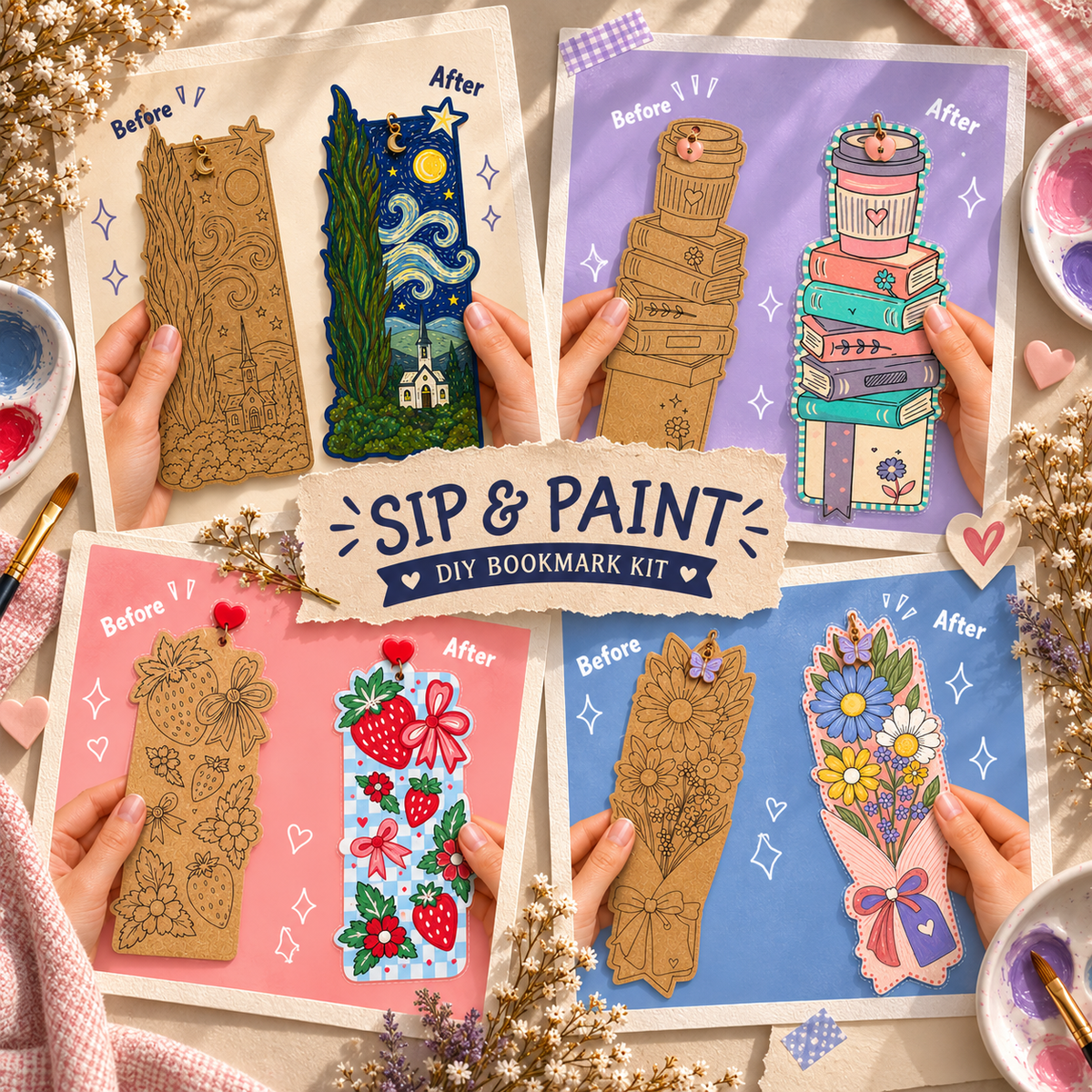 DIY Wooden Bookmark – Pre-Engraved Illustration