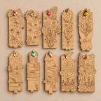 DIY Wooden Bookmark – Pre-Engraved Illustration