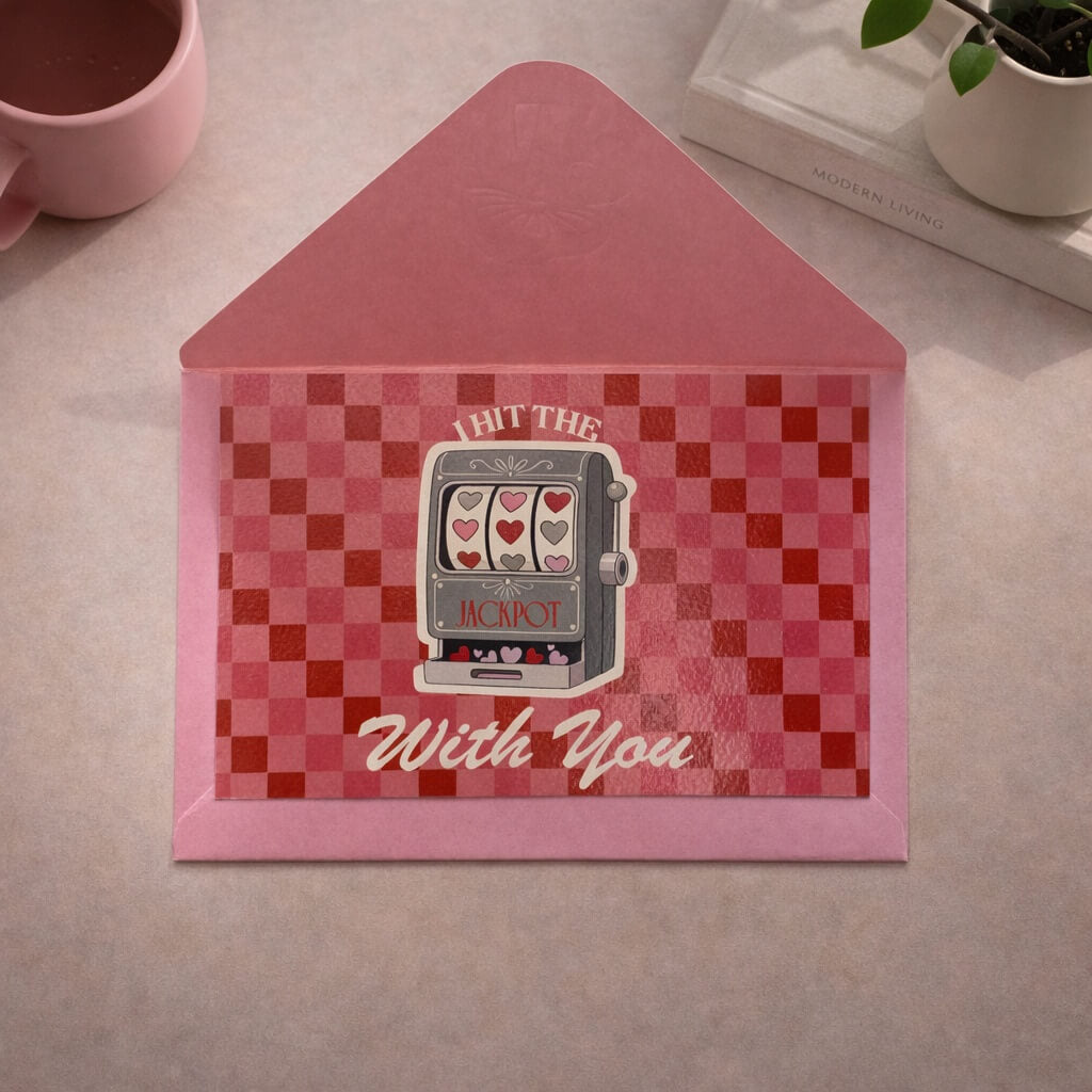 Jackpot Illustrated- Postcard with Envelope