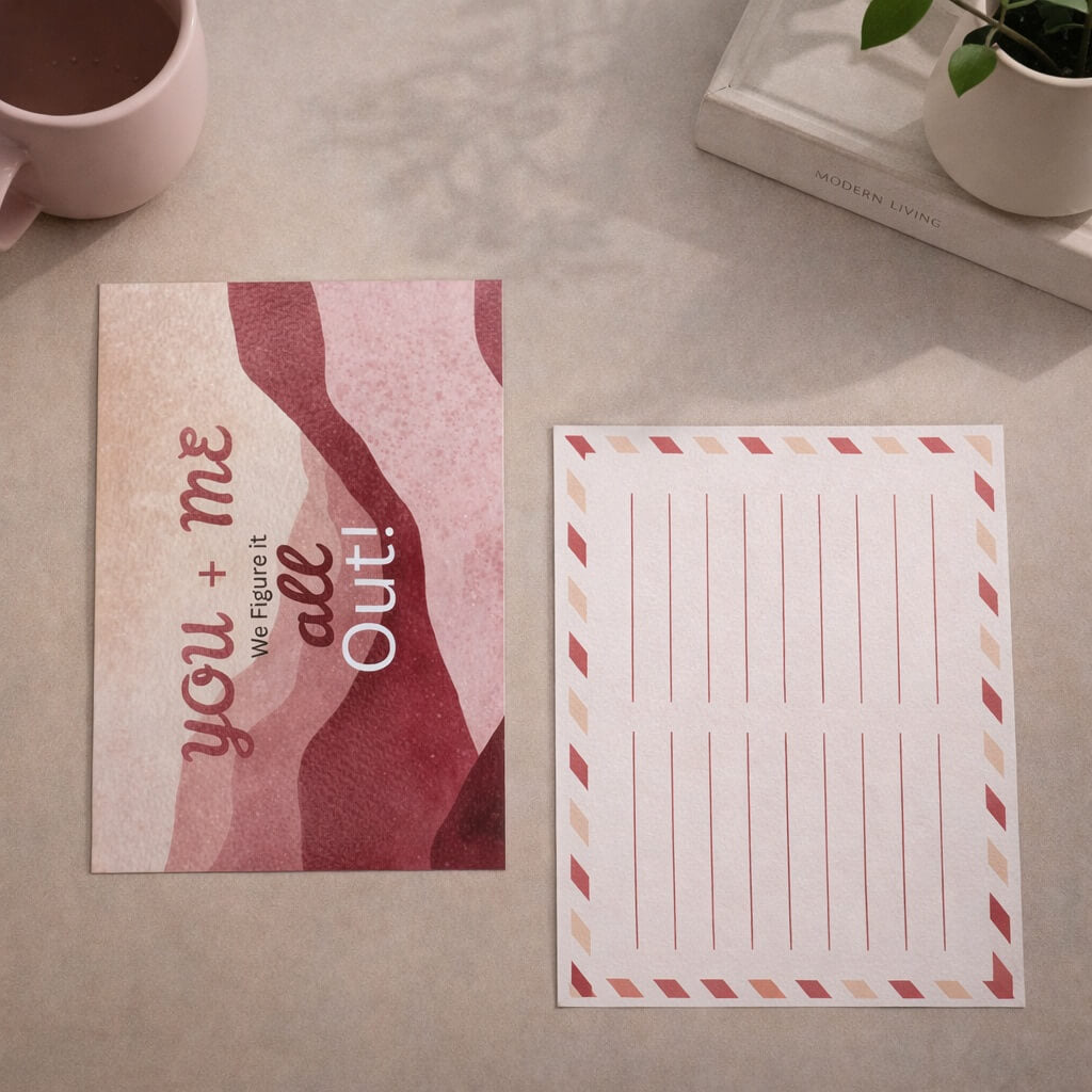 You + Me -Postcard with Envelope