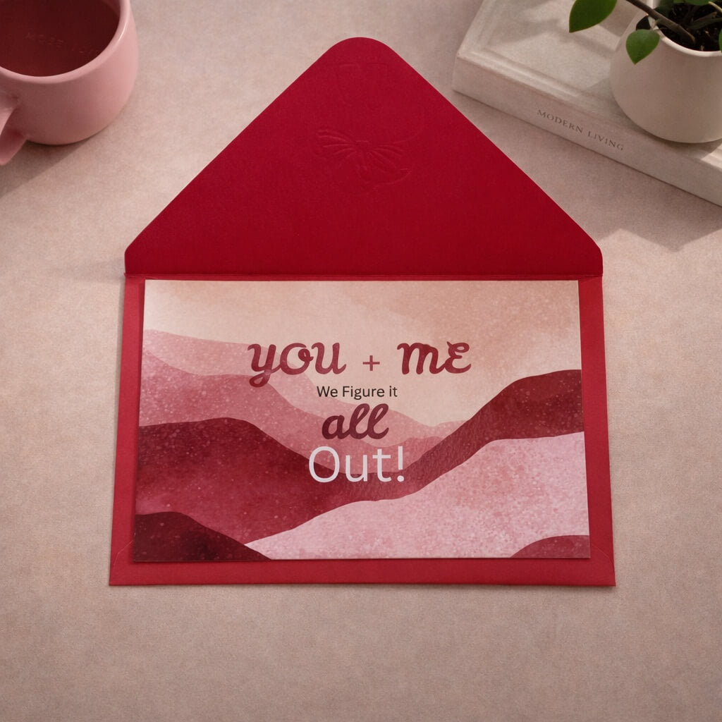 You + Me -Postcard with Envelope