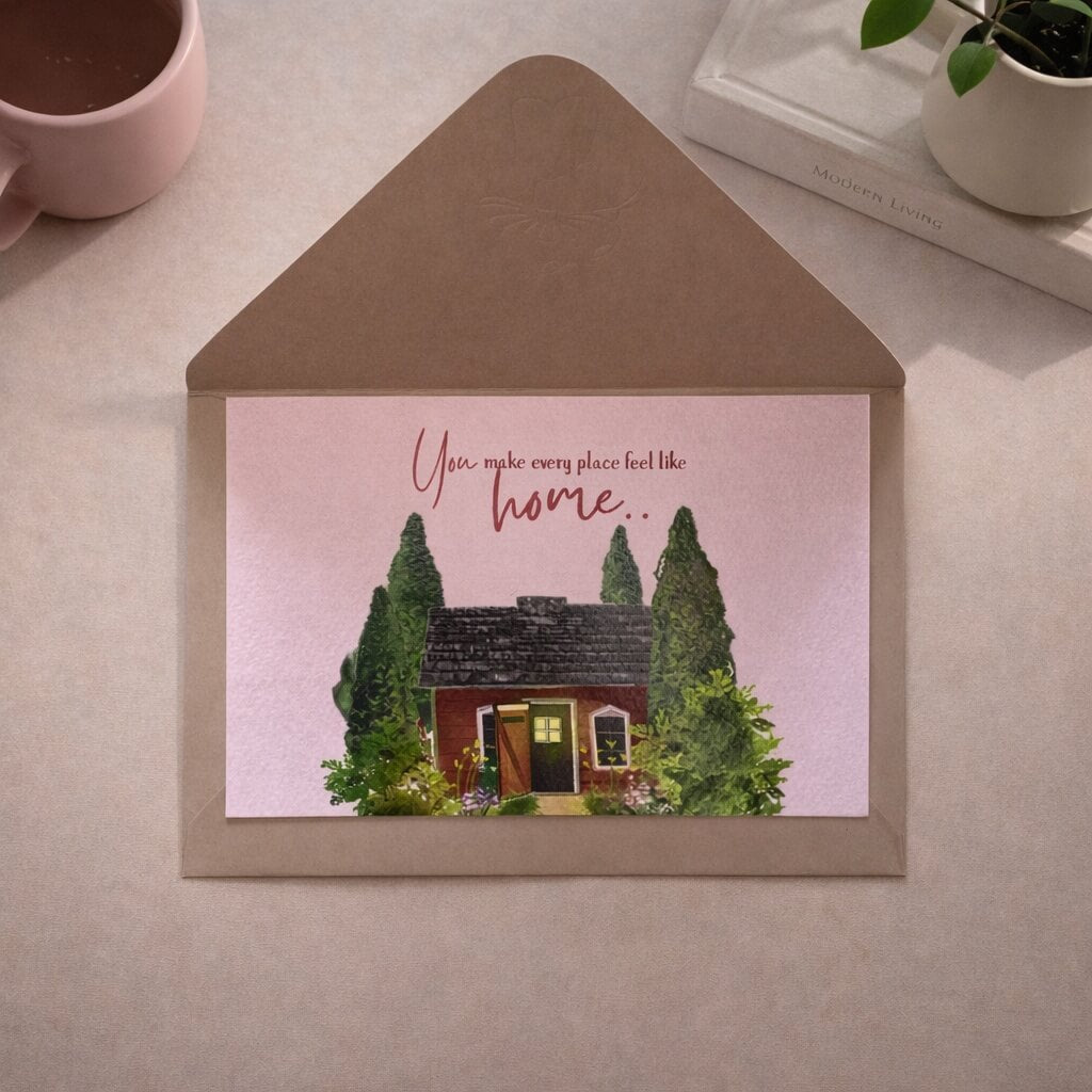 You are Home- Postcard with Envelope