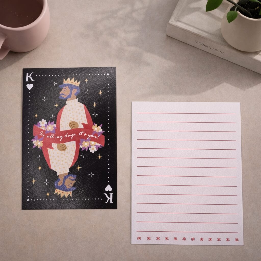 My King- Postcard with Envelope