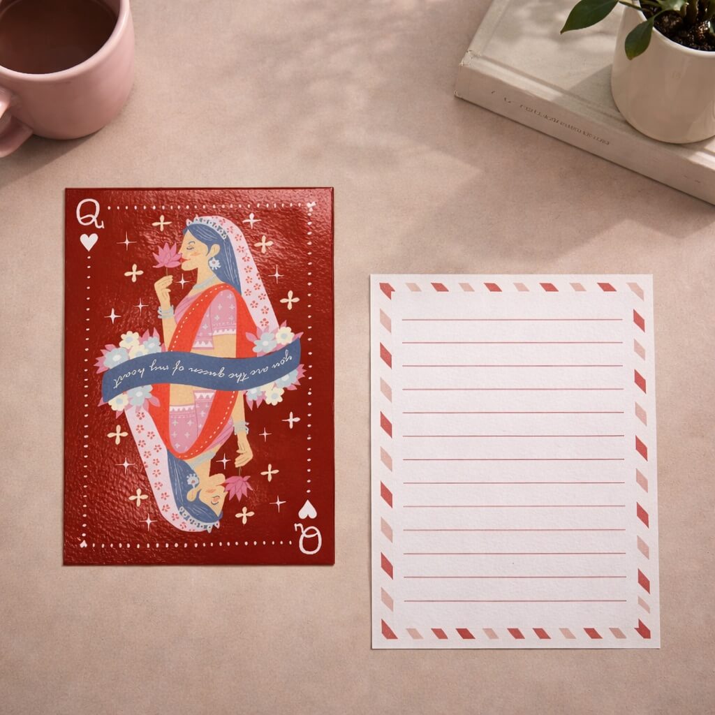 My Queen- Postcard with Envelope