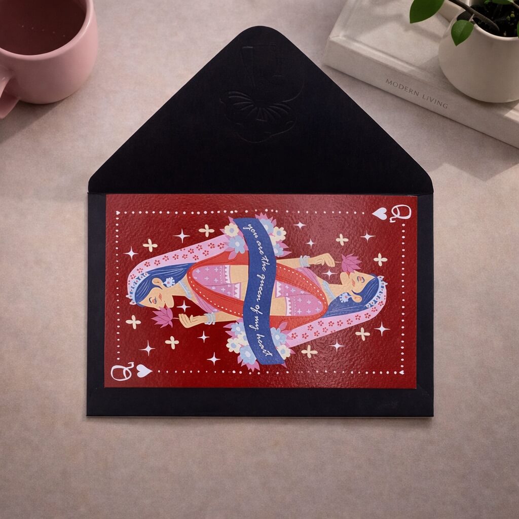 My Queen- Postcard with Envelope